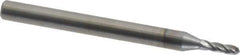 OSG - 1/16" Diam, 3/16" LOC, 4 Flute Solid Carbide Ball End Mill - TiCN Finish, Single End, 1-1/2" OAL, 1/8" Shank Diam, Spiral Flute - USA Tool & Supply