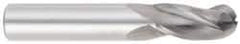 OSG - 1" Diam, 1-1/2" LOC, 3 Flute Solid Carbide Ball End Mill - Uncoated, Single End, 4" OAL, 1" Shank Diam, Spiral Flute - USA Tool & Supply