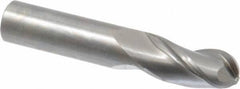 OSG - 5/8" Diam, 1-1/4" LOC, 3 Flute Solid Carbide Ball End Mill - Uncoated, Single End, 3-1/2" OAL, 5/8" Shank Diam, Spiral Flute - USA Tool & Supply