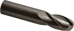 OSG - 20mm Diam, 38mm LOC, 4 Flute Solid Carbide Ball End Mill - Uncoated, Single End, 102mm OAL, 20mm Shank Diam, Spiral Flute - USA Tool & Supply