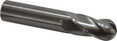 OSG - 16mm Diam, 32mm LOC, 4 Flute Solid Carbide Ball End Mill - Uncoated, Single End, 89mm OAL, 16mm Shank Diam, Spiral Flute - USA Tool & Supply
