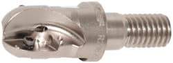 Seco - 1/2" Cut Diam, 0.43" Max Depth of Cut, 0.9" OAL, Indexable Ball Nose End Mill - M08 Modular Connection, R218.20 Toolholder, 218.20-0.250.R Insert - USA Tool & Supply