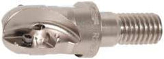 Seco - 1/2" Cut Diam, 0.43" Max Depth of Cut, 0.9" OAL, Indexable Ball Nose End Mill - M08 Modular Connection, R218.20 Toolholder, 218.20-0.250.R Insert - USA Tool & Supply