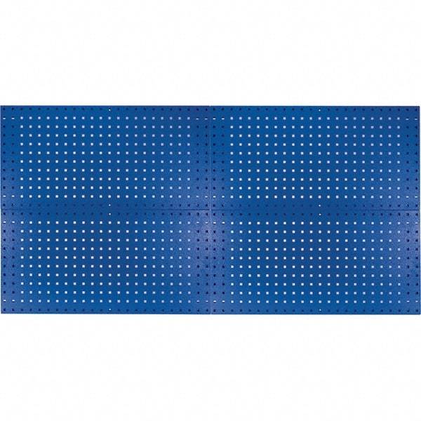 Kennedy - 18" Wide x 36" High Industrial Steel Tool Peg Board System - 4 Panels, 60 Hooks, Steel, Blue - USA Tool & Supply