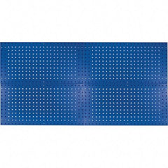 Kennedy - 18" Wide x 36" High Industrial Steel Tool Peg Board System - 4 Panels, 60 Hooks, Steel, Blue - USA Tool & Supply