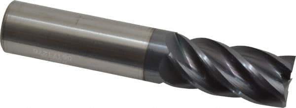 Accupro - 3/4", 1-5/8" LOC, 3/4" Shank Diam, 4" OAL, 5 Flute, Solid Carbide Square End Mill - Single End, nACRo Finish, Spiral Flute, Variable° Helix, Centercutting, Right Hand Cut, Right Hand Flute - USA Tool & Supply