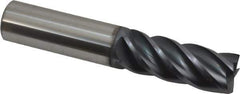 Accupro - 5/8", 1-5/8" LOC, 5/8" Shank Diam, 3-1/2" OAL, 5 Flute, Solid Carbide Square End Mill - Single End, nACRo Finish, Spiral Flute, Variable° Helix, Centercutting, Right Hand Cut, Right Hand Flute - USA Tool & Supply