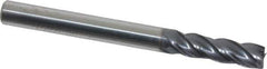 Accupro - 3/16", 5/8" LOC, 3/16" Shank Diam, 2" OAL, 4 Flute, Solid Carbide Square End Mill - Single End, nACRo Finish, Spiral Flute, Variable° Helix, Centercutting, Right Hand Cut, Right Hand Flute - USA Tool & Supply