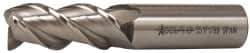 Accupro - 3/4", 1-5/8" LOC, 3/4" Shank Diam, 3-7/8" OAL, 3 Flute, Powdered Metal Square End Mill - Single End, Uncoated, Spiral Flute, 45° Helix, Centercutting, Right Hand Cut, Right Hand Flute - USA Tool & Supply