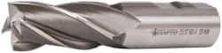 Accupro - 1", 2" LOC, 1" Shank Diam, 4-1/2" OAL, 4 Flute, Powdered Metal Square End Mill - Single End, Uncoated, Spiral Flute, 30° Helix, Centercutting, Right Hand Cut, Right Hand Flute - USA Tool & Supply