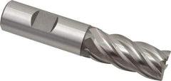 Accupro - 3/4", 1-5/8" LOC, 3/4" Shank Diam, 3-7/8" OAL, 4 Flute, Powdered Metal Square End Mill - Single End, Uncoated, Spiral Flute, Variable° Helix, Centercutting, Right Hand Cut, Right Hand Flute - USA Tool & Supply