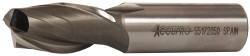Accupro - 3/4", 1-5/16" LOC, 3/4" Shank Diam, 3-9/16" OAL, 2 Flute, Powdered Metal Square End Mill - Single End, Uncoated, Spiral Flute, 30° Helix, Centercutting, Right Hand Cut, Right Hand Flute - USA Tool & Supply