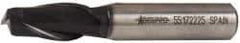 Accupro - 1/2", 1" LOC, 1/2" Shank Diam, 3" OAL, 2 Flute, Powdered Metal Square End Mill - Single End, TiAlN Finish, Spiral Flute, 30° Helix, Centercutting, Right Hand Cut, Right Hand Flute - USA Tool & Supply