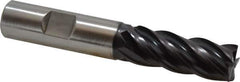 Accupro - 5/8", 1-5/8" LOC, 5/8" Shank Diam, 3-3/4" OAL, 4 Flute, Powdered Metal Square End Mill - Single End, TiAlN Finish, Spiral Flute, Variable° Helix, Centercutting, Right Hand Cut, Right Hand Flute - USA Tool & Supply