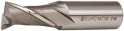 Accupro - 1", 1-5/8" LOC, 1" Shank Diam, 4-1/8" OAL, 2 Flute, Powdered Metal Square End Mill - Single End, Uncoated, Spiral Flute, 30° Helix, Centercutting, Right Hand Cut, Right Hand Flute - USA Tool & Supply