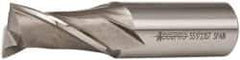 Accupro - 1", 1-5/8" LOC, 1" Shank Diam, 4-1/8" OAL, 2 Flute, Powdered Metal Square End Mill - Single End, Uncoated, Spiral Flute, 30° Helix, Centercutting, Right Hand Cut, Right Hand Flute - USA Tool & Supply