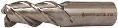 Accupro - 1", 2" LOC, 1" Shank Diam, 4-1/2" OAL, 3 Flute, Powdered Metal Square End Mill - Single End, Uncoated, Spiral Flute, 45° Helix, Centercutting, Right Hand Cut, Right Hand Flute - USA Tool & Supply