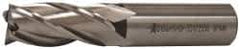 Accupro - 3/4", 1-5/8" LOC, 3/4" Shank Diam, 3-7/8" OAL, 4 Flute, Powdered Metal Square End Mill - Single End, Uncoated, Spiral Flute, 30° Helix, Centercutting, Right Hand Cut, Right Hand Flute - USA Tool & Supply