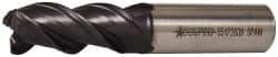 Accupro - 3/4", 1-5/8" LOC, 3/4" Shank Diam, 3-7/8" OAL, 3 Flute, Powdered Metal Square End Mill - Single End, TiAlN Finish, Spiral Flute, 45° Helix, Centercutting, Right Hand Cut, Right Hand Flute - USA Tool & Supply