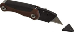 Paramount - Fixed Folding Utility Knife - 2-3/8" Blade, Molded Rubberized Handle, 1 Blade Included - USA Tool & Supply