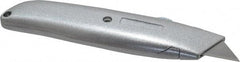 Paramount - Retractable Utility Knife - 2-3/8" Blade, Zinc Handle, 2 Blades Included - USA Tool & Supply