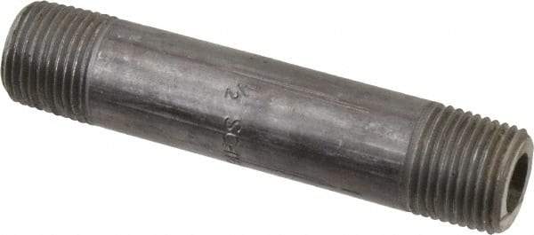 Value Collection - Schedule 160, 1/2" Diam x 4" Long Black Pipe Nipple - Threaded - USA Tool & Supply