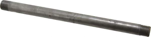 Value Collection - Schedule 160, 1/2" Diam x 12" Long Black Pipe Nipple - Threaded - USA Tool & Supply