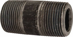 Value Collection - Schedule 160, 1" Diam x 2-1/2" Long Black Pipe Nipple - Threaded - USA Tool & Supply