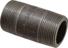 Value Collection - Schedule 160, 1-1/4" Diam x 3" Long Black Pipe Nipple - Threaded - USA Tool & Supply