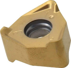 Seco - XNEX080616 ME09 Grade F40M Carbide Milling Insert - TiAlN/TiN Finish, 1/4" Thick, 0.491" Inscribed Circle, 1/16" Corner Radius - USA Tool & Supply