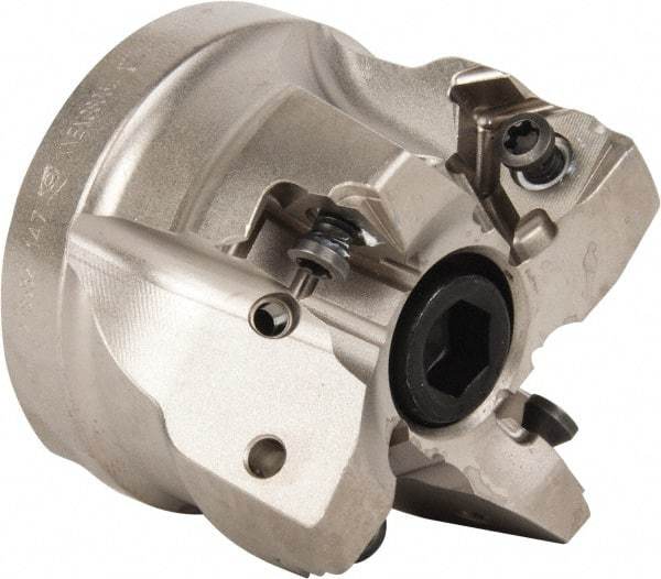 Seco - 4 Inserts, 2" Cut Diam, 3/4" Arbor Diam, 0.295" Max Depth of Cut, Indexable Square-Shoulder Face Mill - 0/90° Lead Angle, 1.57" High, XNEX 0806.. Insert Compatibility, Through Coolant, Series Square 6 - USA Tool & Supply