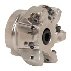 Seco - 6 Inserts, 2-1/2" Cut Diam, 3/4" Arbor Diam, 0.295" Max Depth of Cut, Indexable Square-Shoulder Face Mill - 0/90° Lead Angle, 1.57" High, XNEX 0806.. Insert Compatibility, Through Coolant, Series Square 6 - USA Tool & Supply