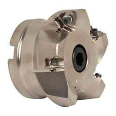 Seco - 5 Inserts, 3" Cut Diam, 1" Arbor Diam, 0.295" Max Depth of Cut, Indexable Square-Shoulder Face Mill - 0/90° Lead Angle, 1.97" High, XNEX 0806.. Insert Compatibility, Through Coolant, Series Square 6 - USA Tool & Supply