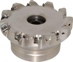 Seco - 11 Inserts, 5" Cut Diam, 1-1/2" Arbor Diam, 0.295" Max Depth of Cut, Indexable Square-Shoulder Face Mill - 0/90° Lead Angle, 2.48" High, XNEX 0806.. Insert Compatibility, Through Coolant, Series Square 6 - USA Tool & Supply