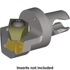 Kennametal - NG2L Insert, 20mm Head Length, Modular Grooving Cutting Unit Head - Right Hand Cut, System Size KM2016, Through Coolant, Series Micro Top Notch - USA Tool & Supply