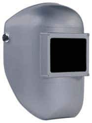 North - 5-1/4" Window Width x 4" Window Height, 10 Shade Fixed Front Welding Helmet - Gray Plastic - USA Tool & Supply