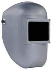 North - 5-1/4" Window Width x 4" Window Height, 10 Shade Fixed Front Welding Helmet - Gray Plastic - USA Tool & Supply