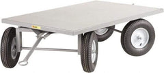 Little Giant - 2,000 Lb Capacity Steel Tracking Trailer - Steel Deck, 36" OAW, Mold On Rubber Casters - USA Tool & Supply