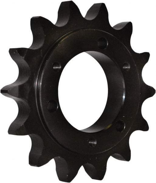 U.S. Tsubaki - 24 Teeth, 1/2" Chain Pitch, Chain Size 40, QD Sprocket - 1-11/16" Bore Diam, 4.1" Outside Diam - USA Tool & Supply