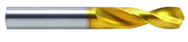 14mm Dia x 107mm OAL - Powdered Metal-130° Point-Parabolic Screw Machine Drill-TiN - USA Tool & Supply