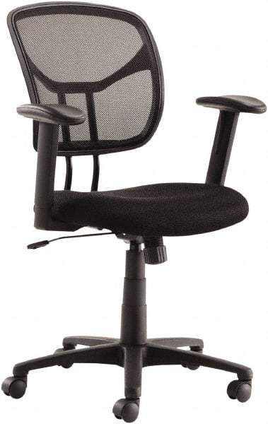 OIF - 41-1/8" High Task Chair - 25" Wide x 26" Deep, Mesh Seat, Black - USA Tool & Supply