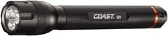 Coast Cutlery - White LED Bulb, 120 Lumens, Industrial/Tactical Flashlight - Black Aluminum Body, 2 AA Alkaline Batteries Included - USA Tool & Supply