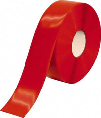 PRO-SAFE - Red Solid Color PVC Tape - 3" Wide x 100' Long x 50 mil Thick, General Traffic - USA Tool & Supply