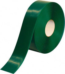 PRO-SAFE - Green Solid Color PVC Tape - 3" Wide x 100' Long x 50 mil Thick, General Traffic - USA Tool & Supply
