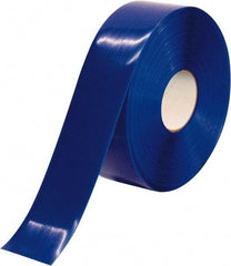 PRO-SAFE - Blue Solid Color PVC Tape - 3" Wide x 100' Long x 50 mil Thick, General Traffic - USA Tool & Supply