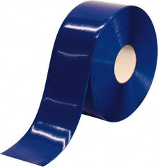 PRO-SAFE - Blue Solid Color PVC Tape - 4" Wide x 100' Long x 50 mil Thick, General Traffic - USA Tool & Supply