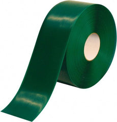 PRO-SAFE - Green Solid Color PVC Tape - 4" Wide x 100' Long x 50 mil Thick, General Traffic - USA Tool & Supply