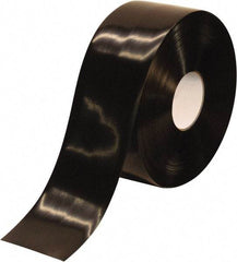PRO-SAFE - Black Solid Color PVC Tape - 4" Wide x 100' Long x 50 mil Thick, General Traffic - USA Tool & Supply