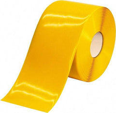 PRO-SAFE - Yellow Solid Color PVC Tape - 6" Wide x 100' Long x 50 mil Thick, General Traffic - USA Tool & Supply