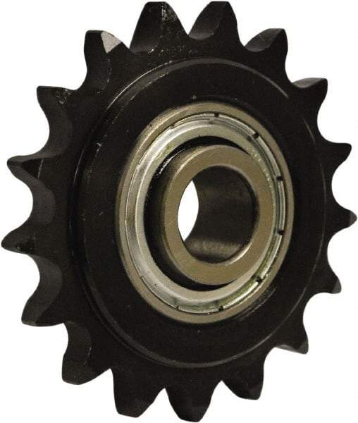 U.S. Tsubaki - 15 Tooth, 3.21" Outside Diam, Carbon Steel, Chain Idler Sprocket - Chain Size 50, 0.638" Bore Diam - USA Tool & Supply